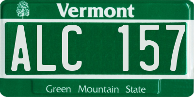VT license plate ALC157
