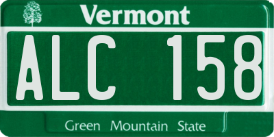 VT license plate ALC158