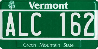 VT license plate ALC162