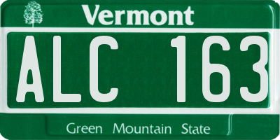 VT license plate ALC163
