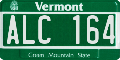 VT license plate ALC164