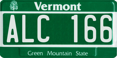 VT license plate ALC166
