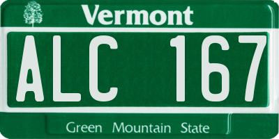 VT license plate ALC167