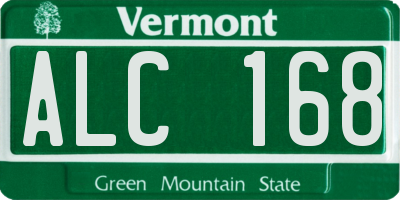 VT license plate ALC168