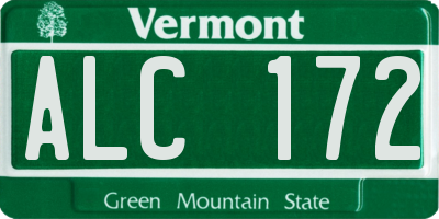 VT license plate ALC172