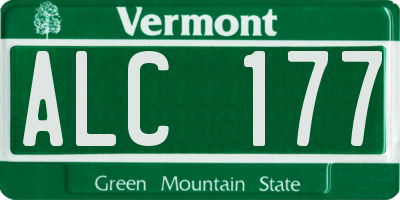 VT license plate ALC177