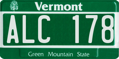VT license plate ALC178