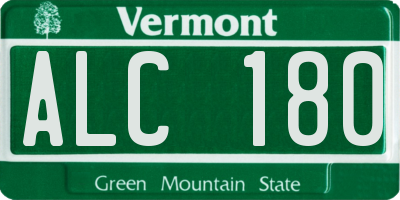VT license plate ALC180