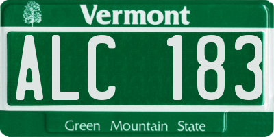 VT license plate ALC183