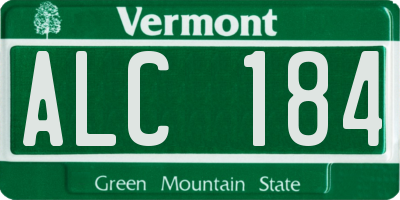 VT license plate ALC184