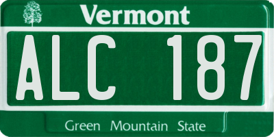 VT license plate ALC187