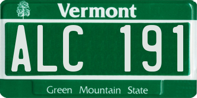 VT license plate ALC191