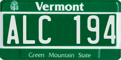 VT license plate ALC194