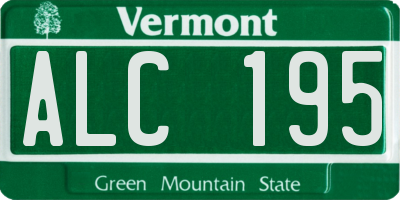 VT license plate ALC195