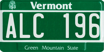 VT license plate ALC196