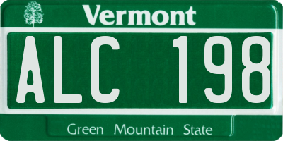 VT license plate ALC198