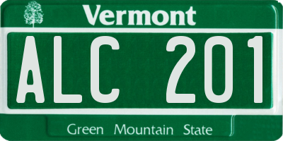 VT license plate ALC201