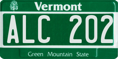 VT license plate ALC202