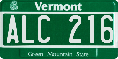 VT license plate ALC216