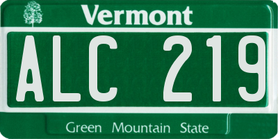 VT license plate ALC219