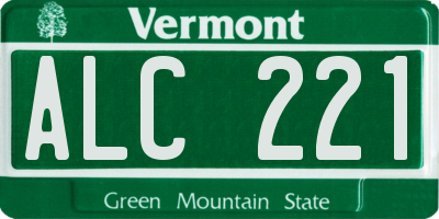 VT license plate ALC221