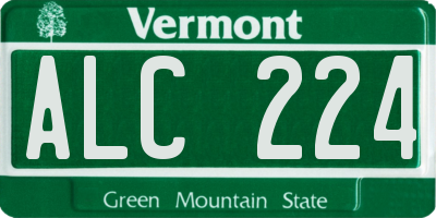 VT license plate ALC224