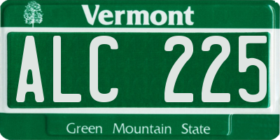 VT license plate ALC225