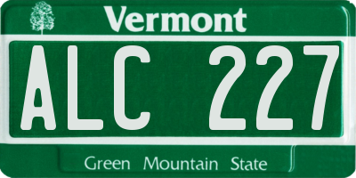 VT license plate ALC227