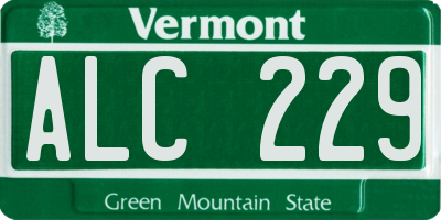 VT license plate ALC229