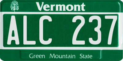 VT license plate ALC237