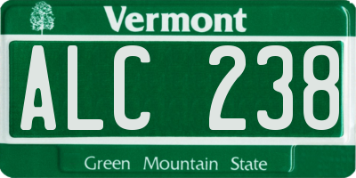 VT license plate ALC238
