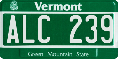 VT license plate ALC239