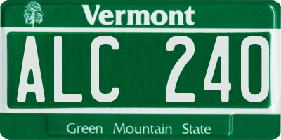 VT license plate ALC240