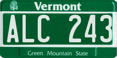 VT license plate ALC243