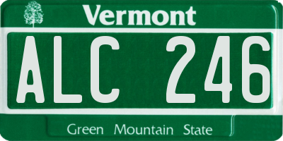 VT license plate ALC246