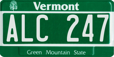 VT license plate ALC247