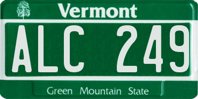 VT license plate ALC249