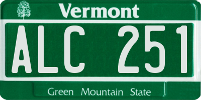 VT license plate ALC251