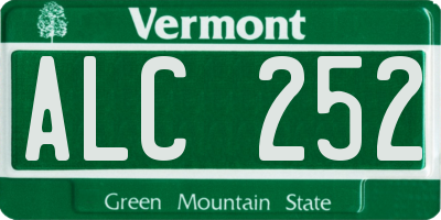 VT license plate ALC252