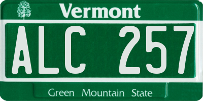 VT license plate ALC257