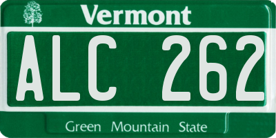 VT license plate ALC262