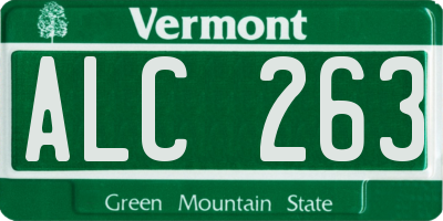 VT license plate ALC263