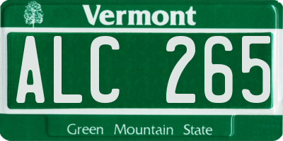 VT license plate ALC265