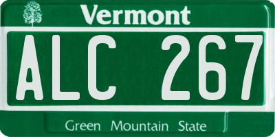 VT license plate ALC267