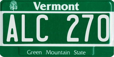 VT license plate ALC270