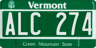 VT license plate ALC274