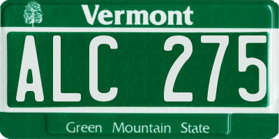 VT license plate ALC275