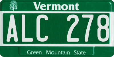 VT license plate ALC278