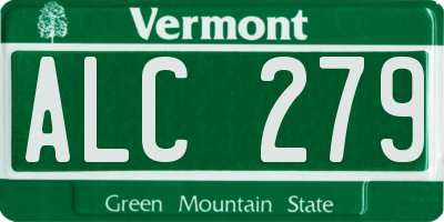 VT license plate ALC279