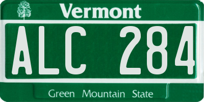 VT license plate ALC284